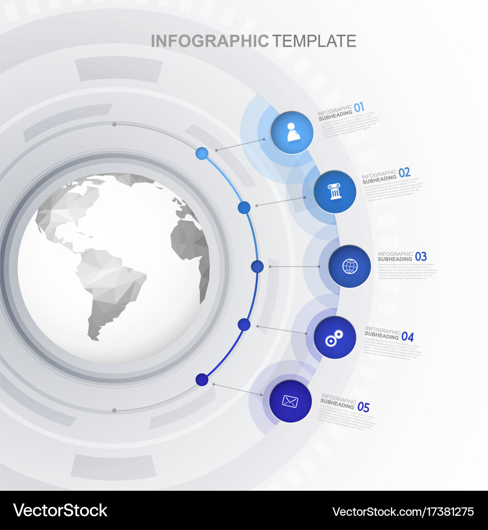 Modern Infographic Template with Circular Elements vector image
