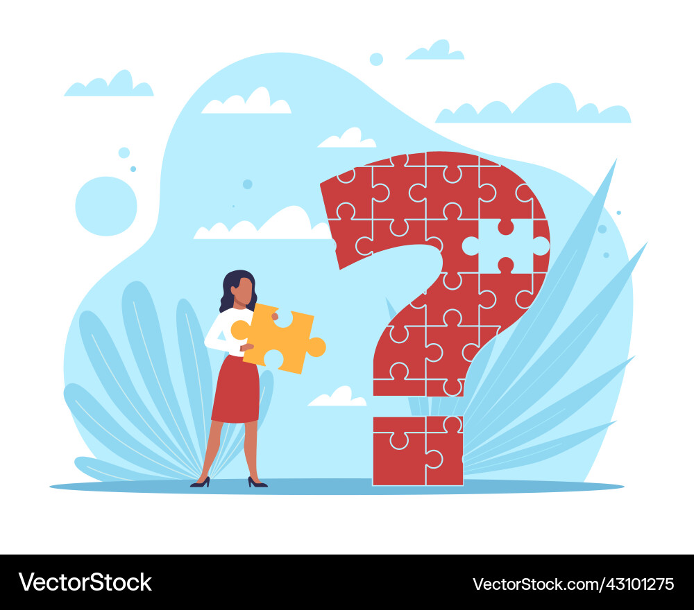 Problem Solving Solution Woman vector image