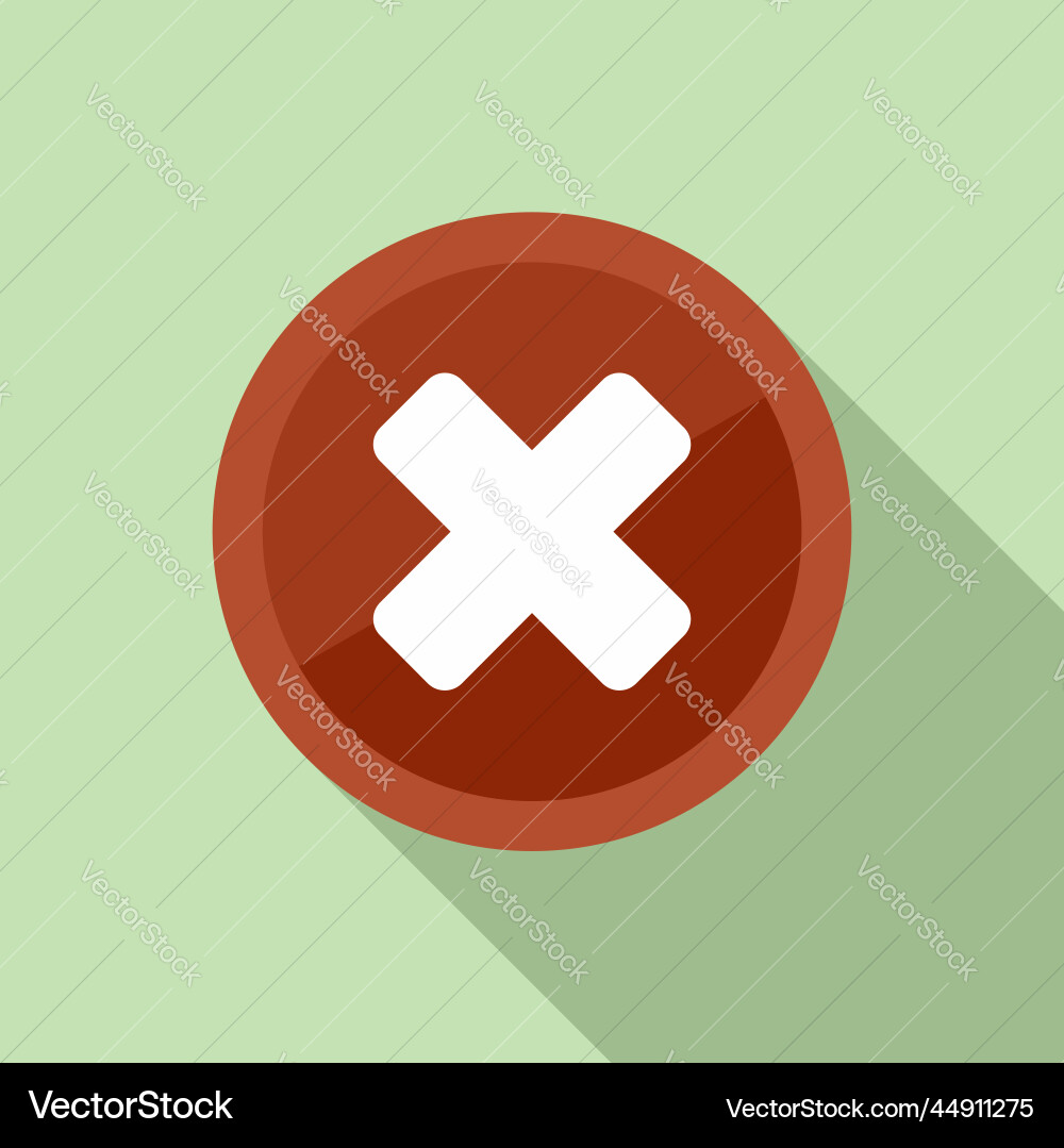 Rejected circle icon flat button interface Rejected circle icon flat button interface vector image