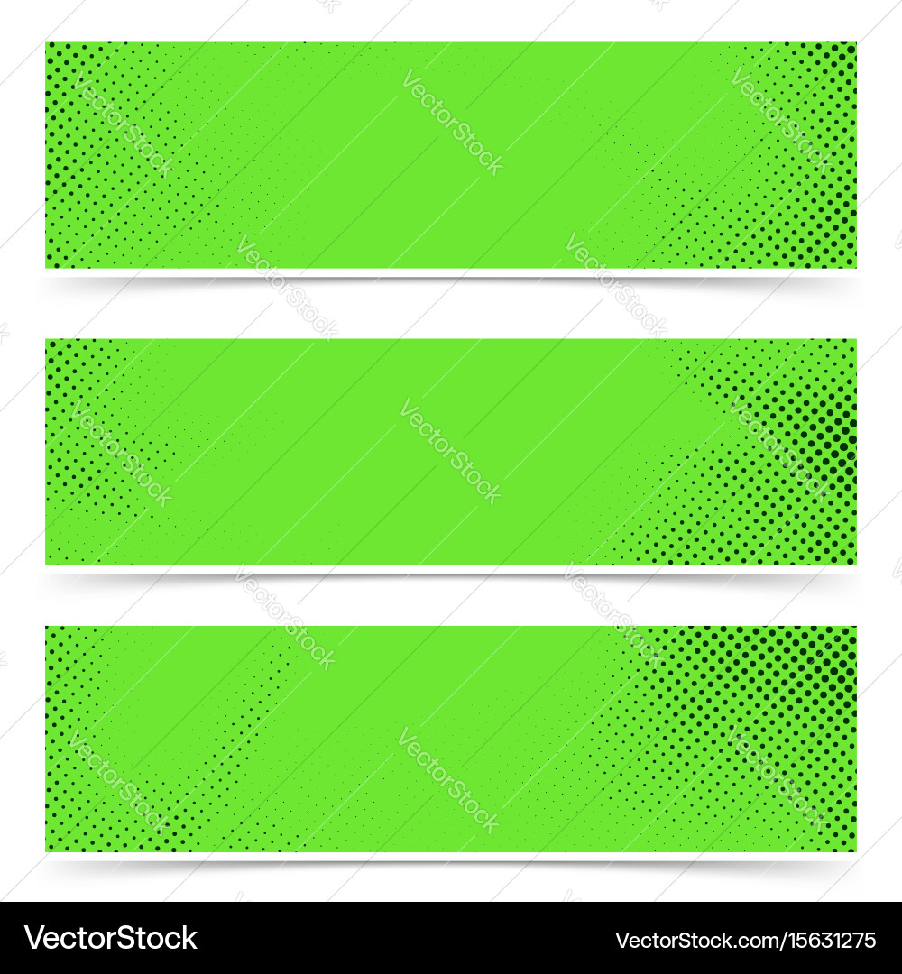 Retro Pop Art Header Set Vector Image