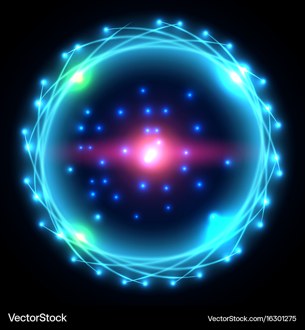 Ring with light effects and abstract background Vector Image