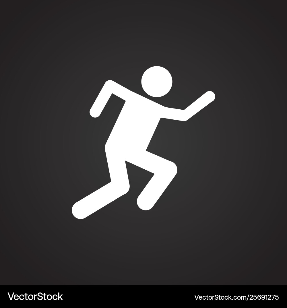 Running related icon on background for graphic Running related icon on background for graphic Vector Image
