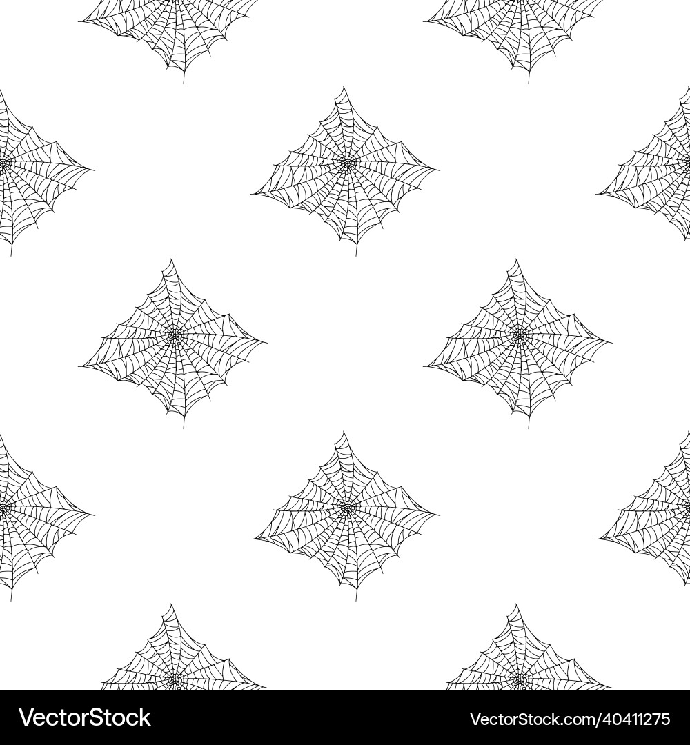 Seamless pattern spider web isolated on wjite Seamless pattern spider web isolated on wjite vector image
