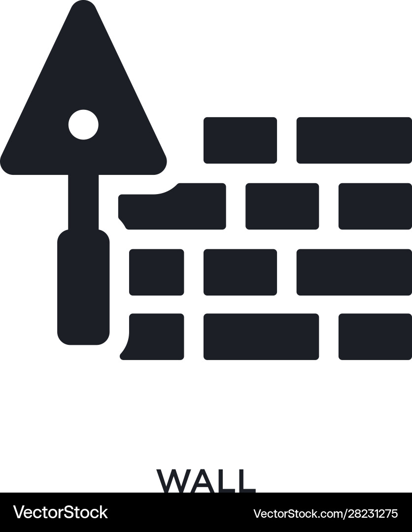 Wall isolated icon simple element from real Vector Image
