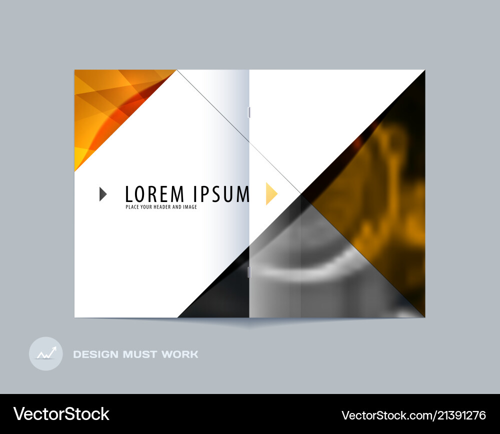 Abstract double-page brochure design triangular Abstract double-page brochure design triangular vector image