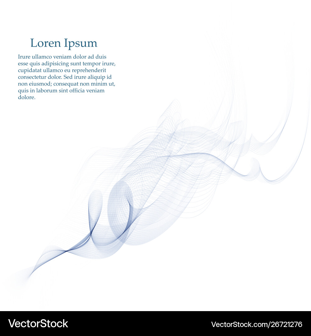 Abstract smooth color wave curve flow blue Vector Image