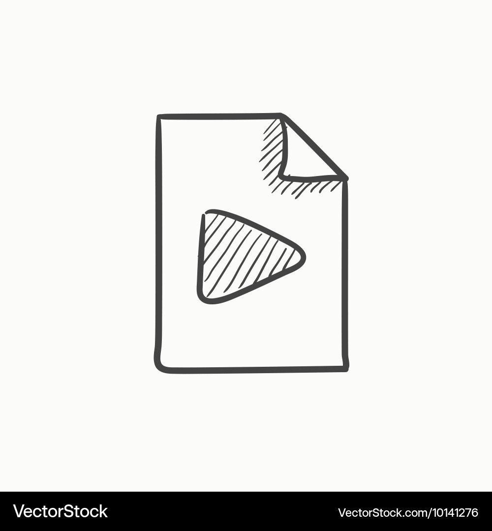 Audio file sketch icon vector image