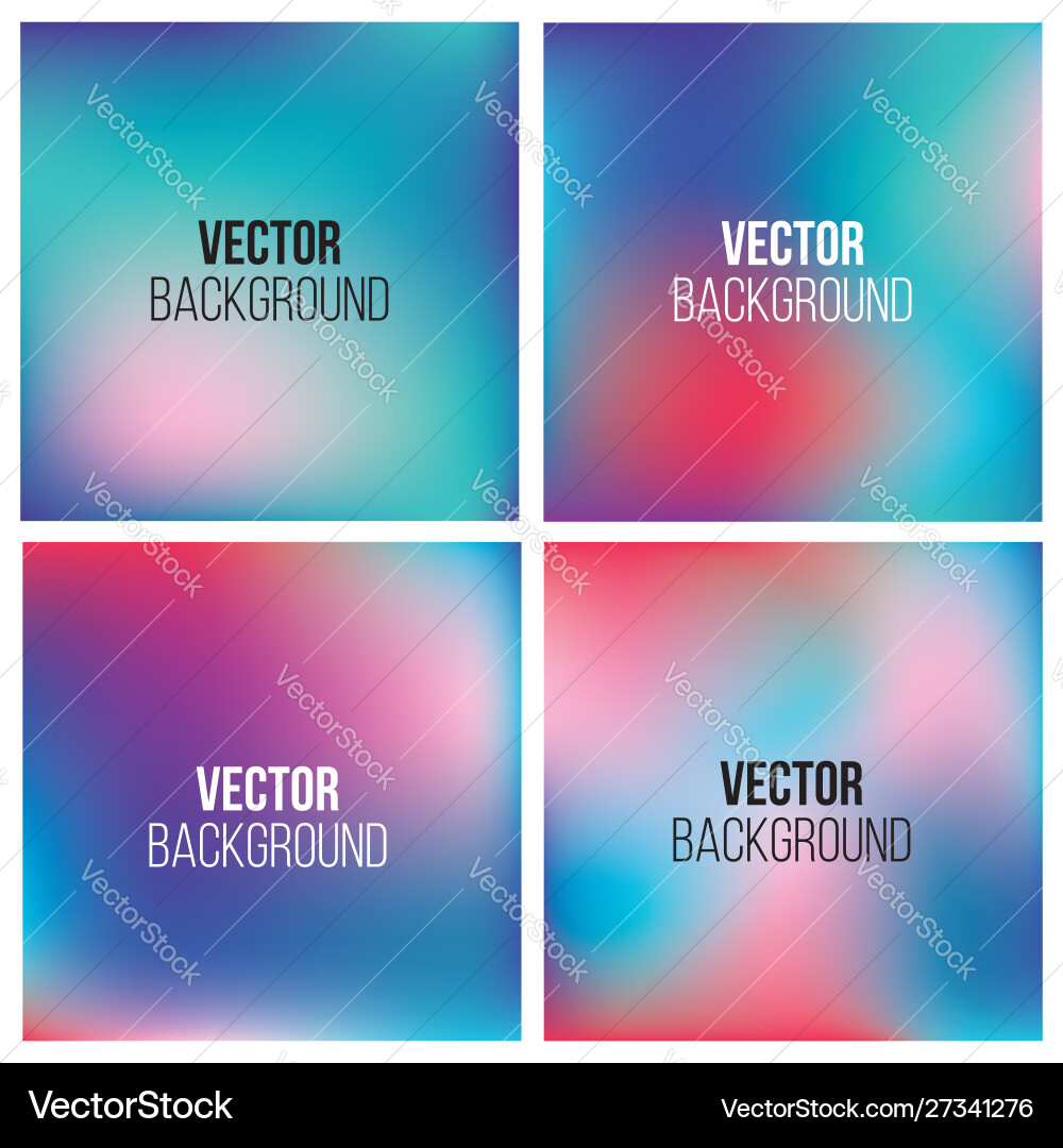Blurred Gradient Mesh Backgrounds Vector Image
