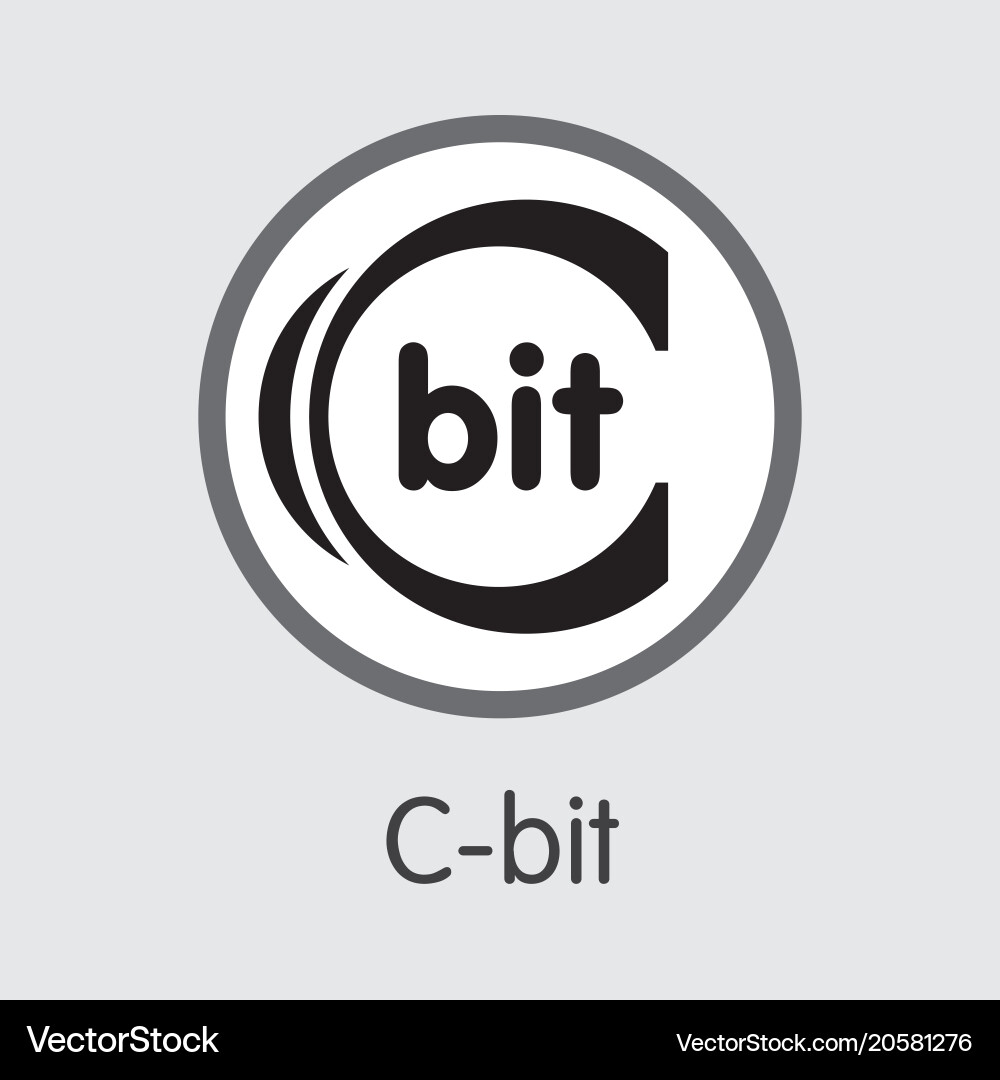 C-bit crypto currency - element vector image