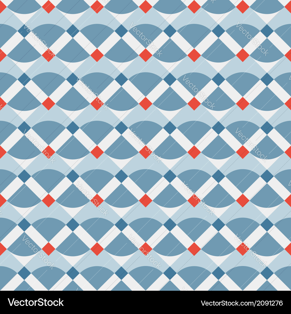 Fashion pattern with squares vector image