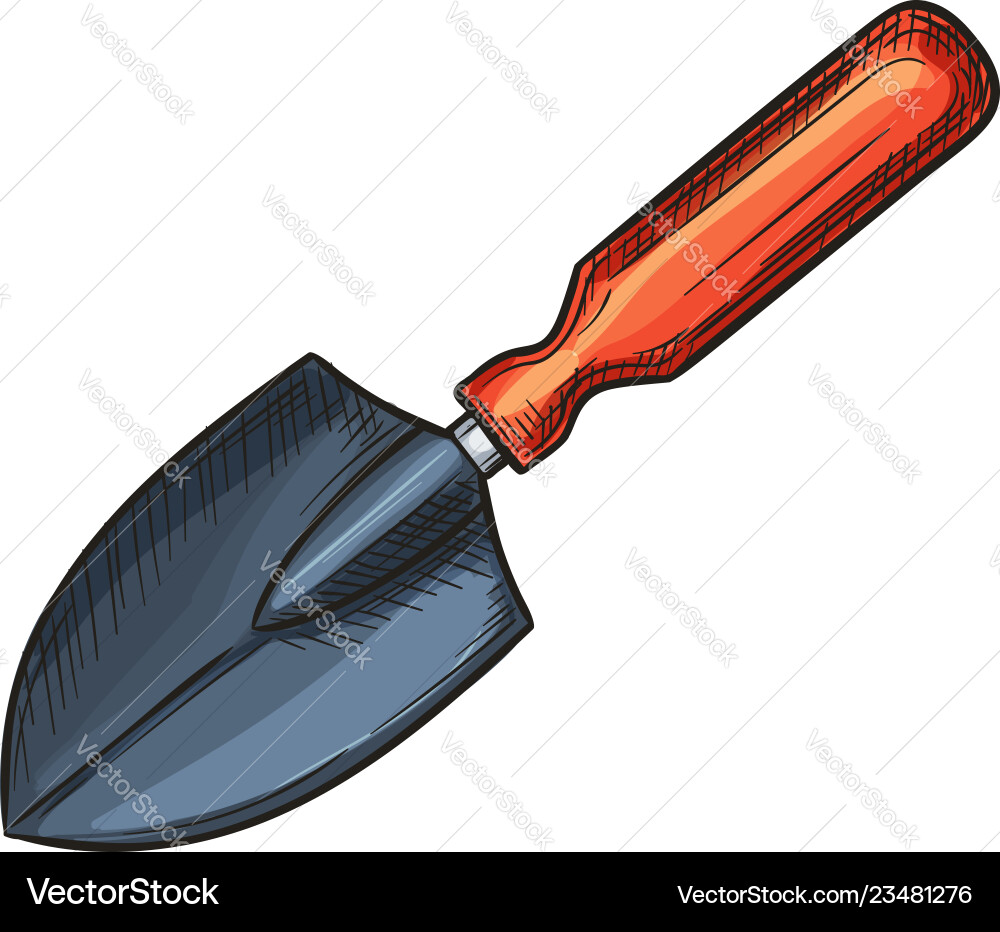 Garden Shovel Icon (23481276) – Royalty-Free Vector | VectorStock, image size:1000x932