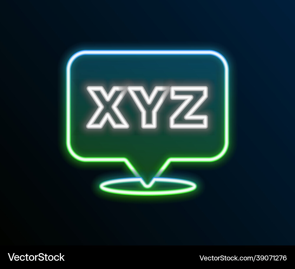 Glowing neon line xyz coordinate system icon vector image