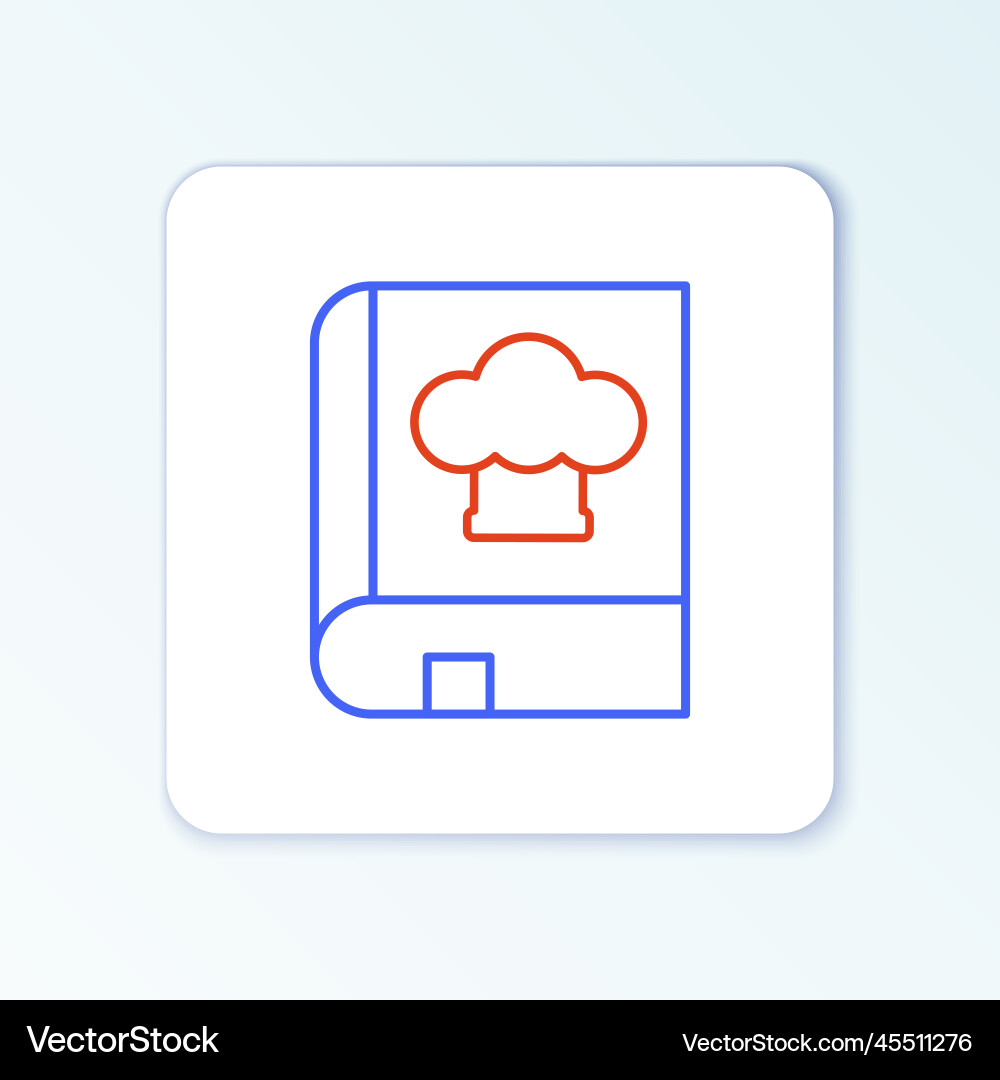Line cookbook icon isolated on white background vector image