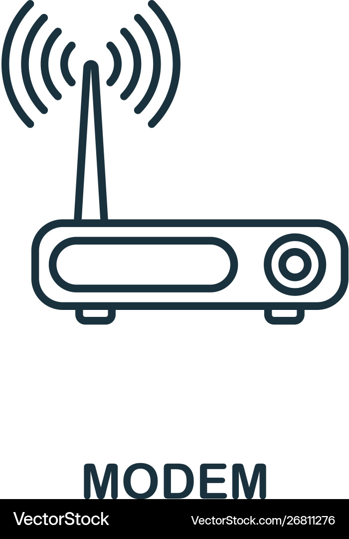 Modem icon thin outline style design from web Modem icon thin outline style design from web vector image