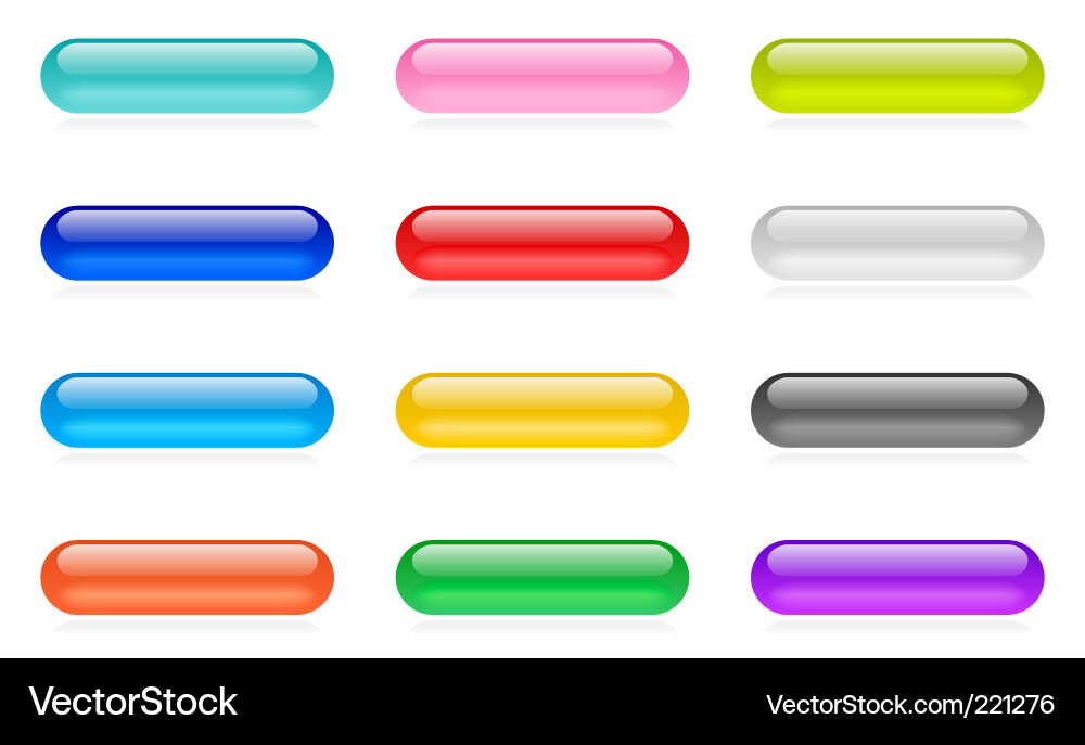 Modern Button Set vector image
