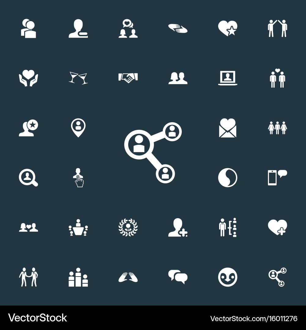 Set of simple mates icons elements message Vector Image