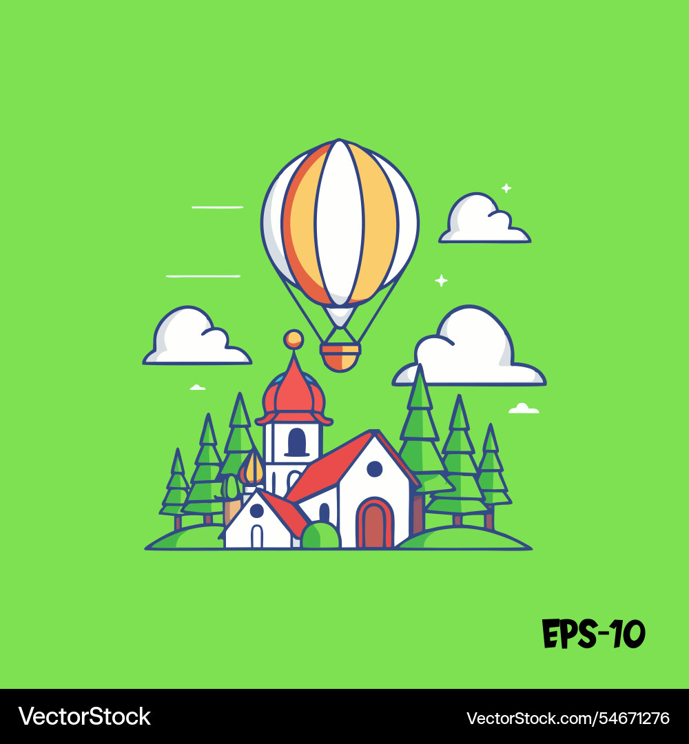 Summer city holiday landscape logo eps 10 Summer city holiday landscape logo eps 10 vector image