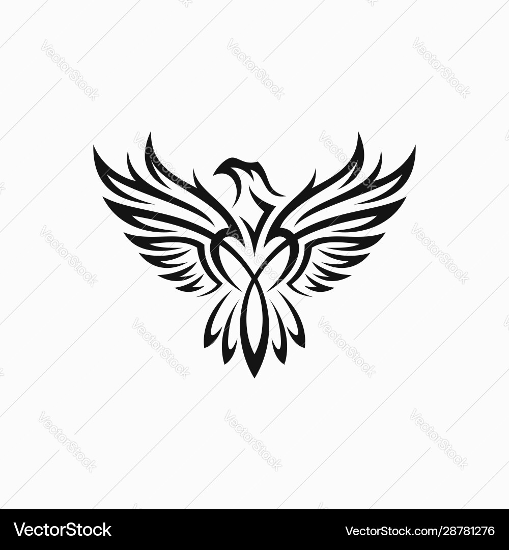 Tribal eagle tattoo Royalty Free Vector Image - VectorStock