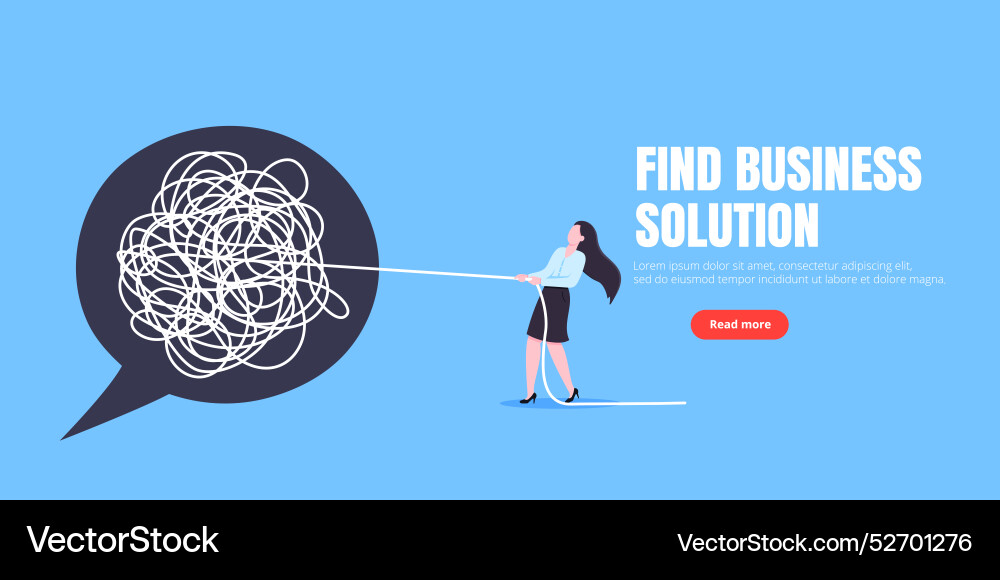 Unravel business chaos process with tangle Vector Image