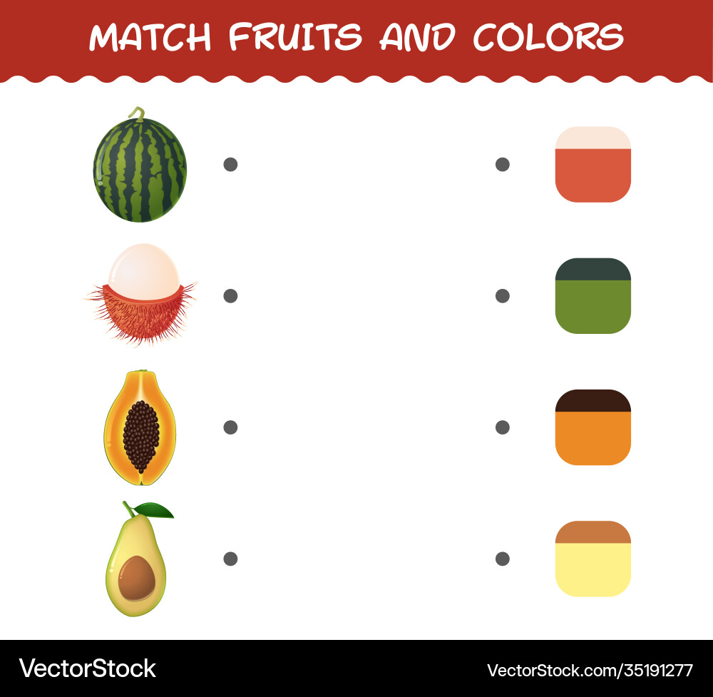 09 match objects and colors 09 match objects and colors vector image