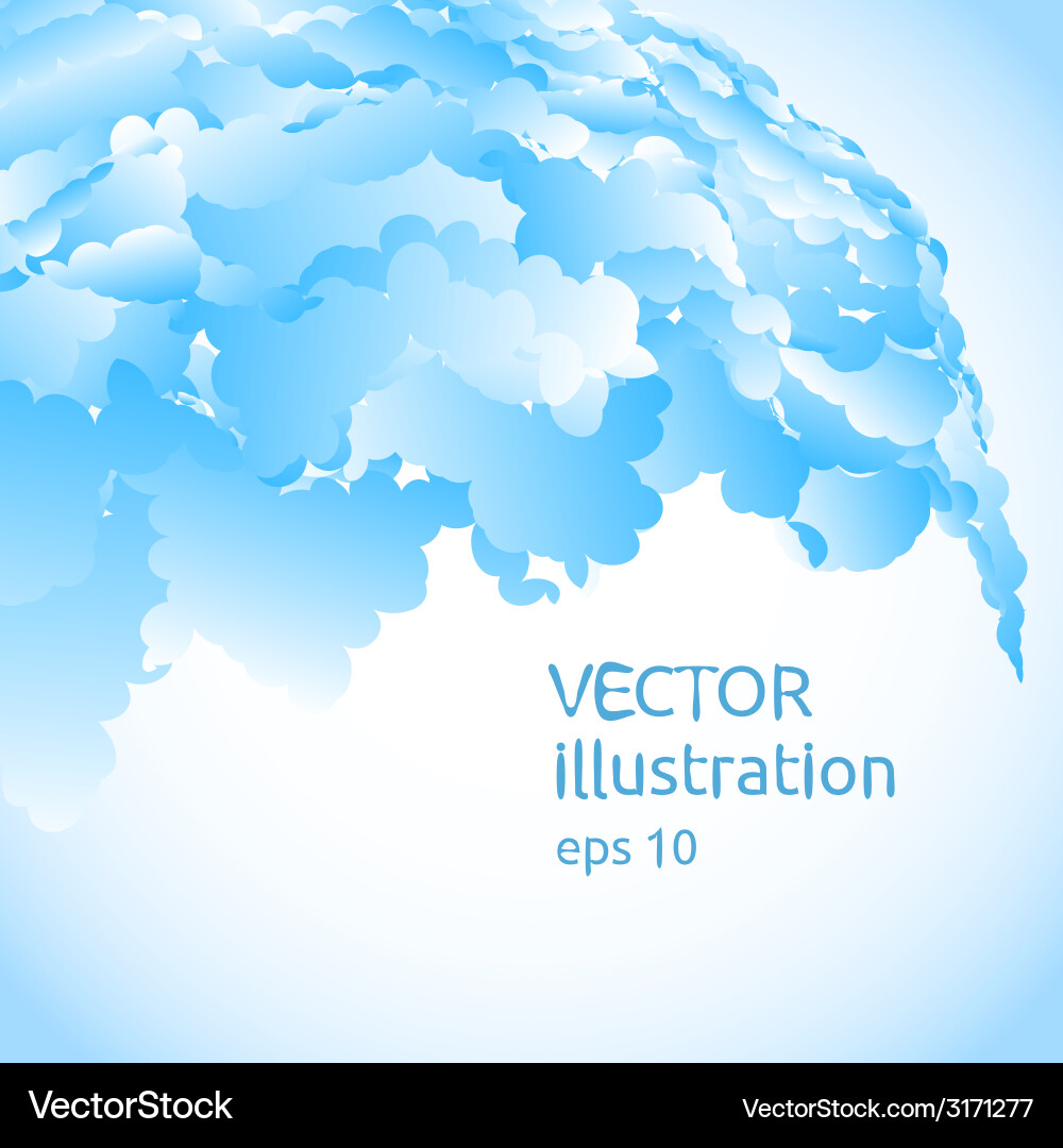 Abstract background of blue blobs vector image