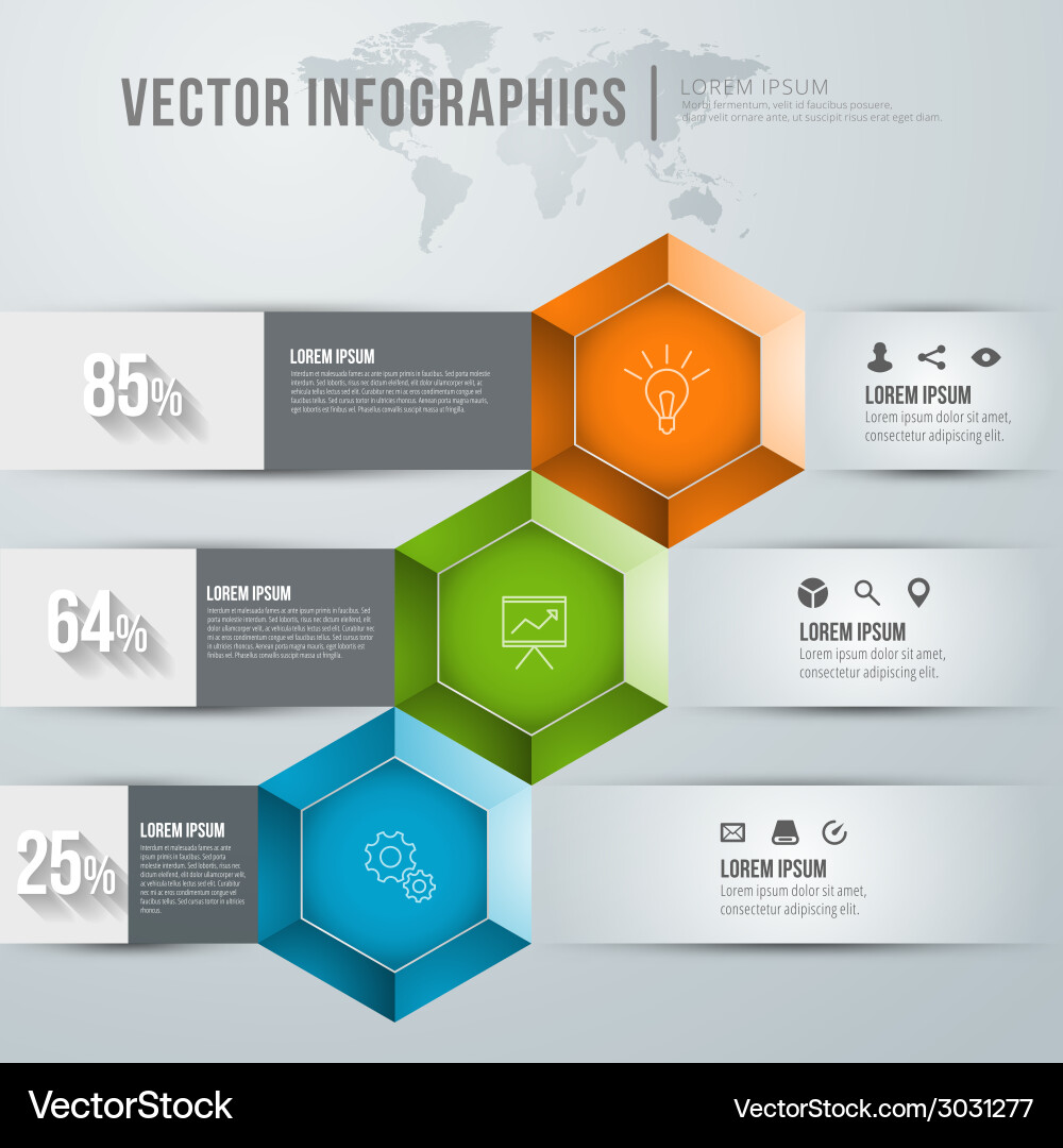 Abstract infographic design workflow layout vector image