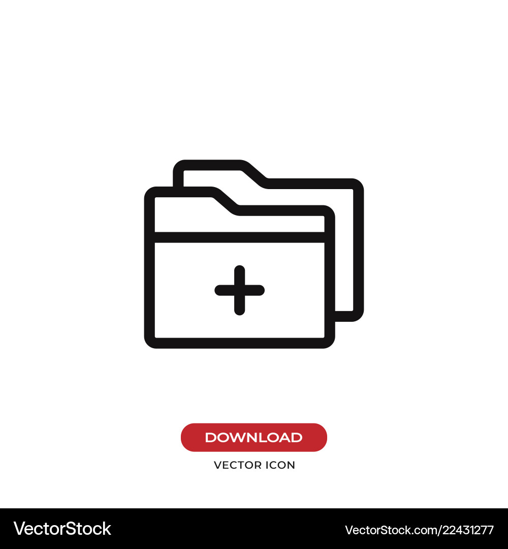 Add folder icon Add folder icon vector image