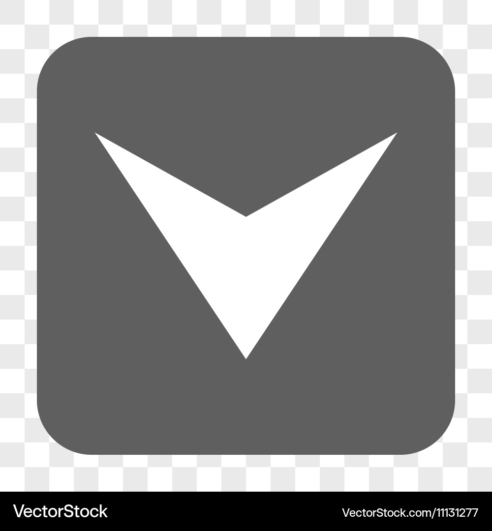Arrowhead down rounded square button Vector Image