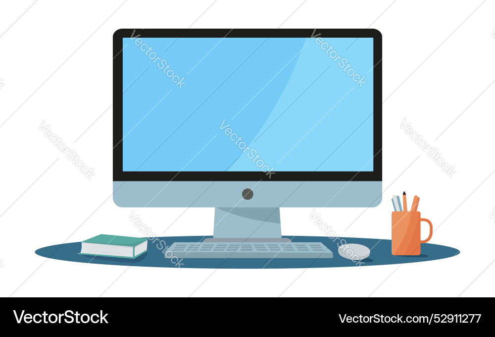 Blank Computer Monitor Display vector image