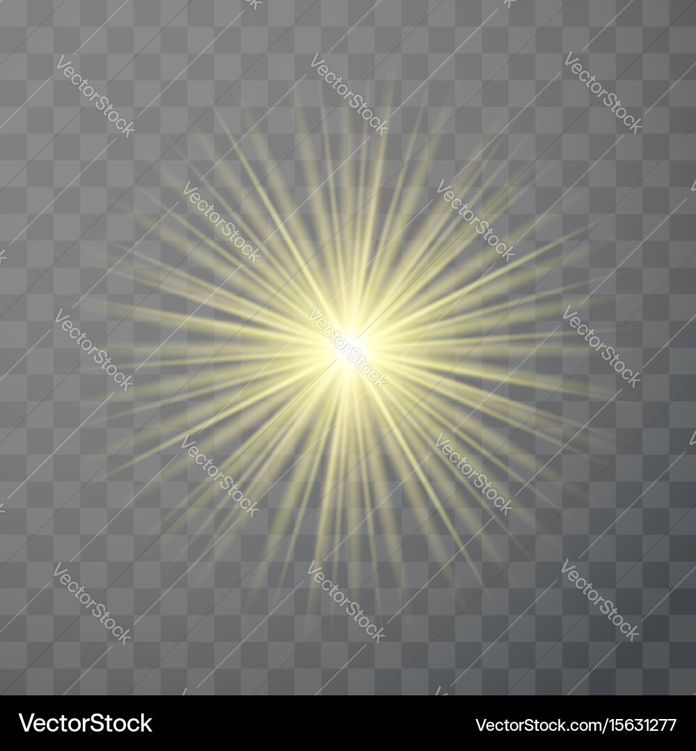 Bright Light Flare Burst Effect Vector Image