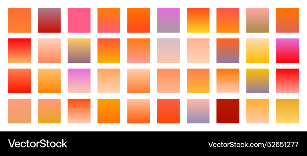 Collection of soft gradient color element vector image