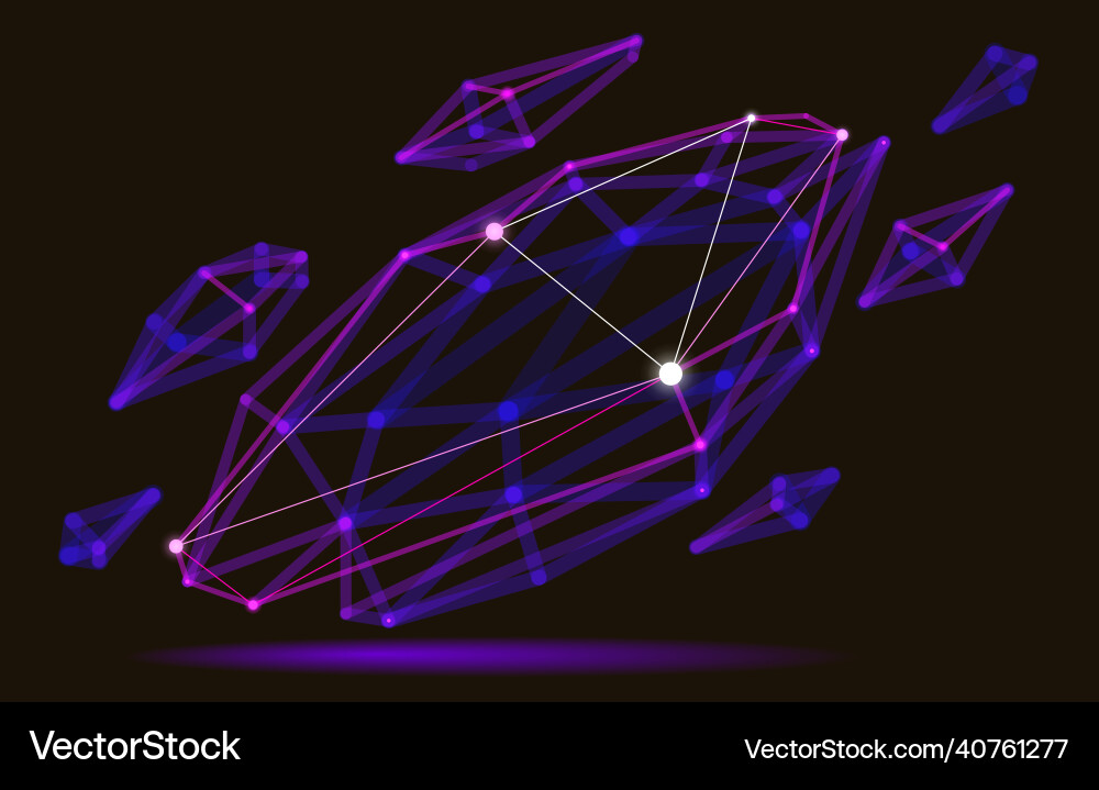 Dimensional lattice mesh abstraction 3d polygonal Dimensional lattice mesh abstraction 3d polygonal vector image