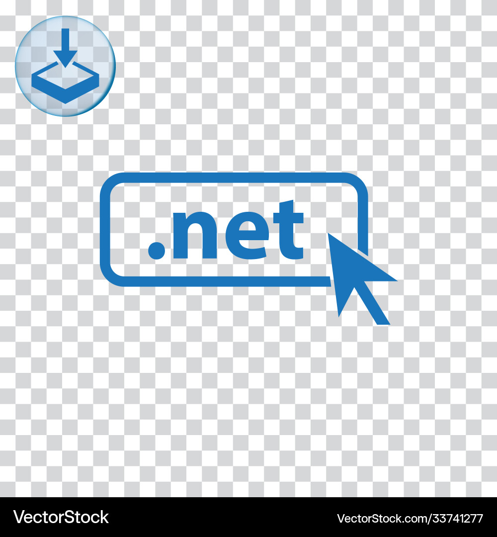Domain net icon top-level internet vector image
