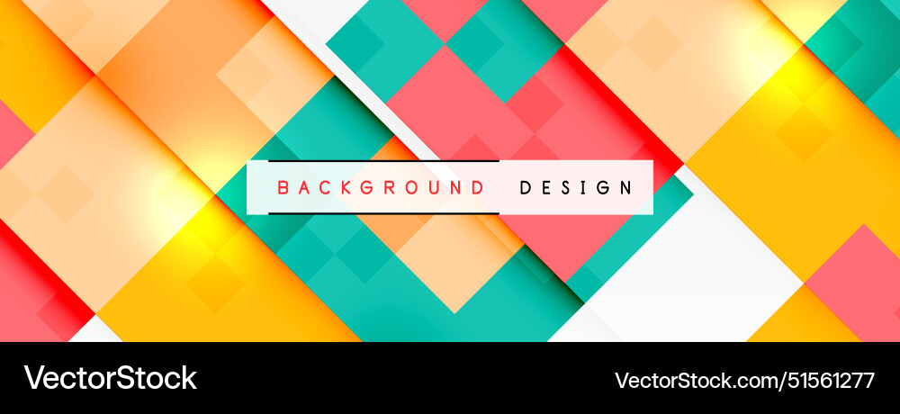 Dynamic colorful squares background Dynamic colorful squares background Vector Image