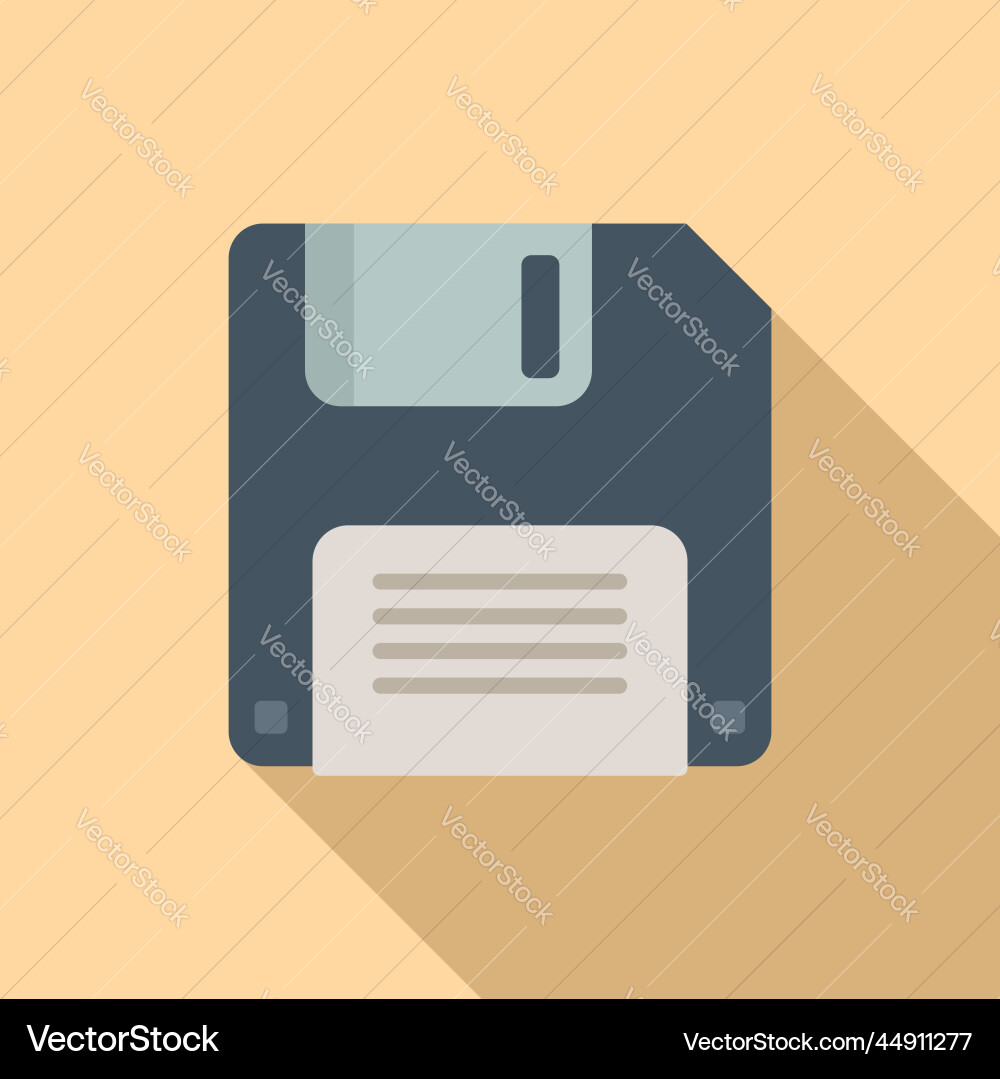 Floppy disk icon flat interface button vector image