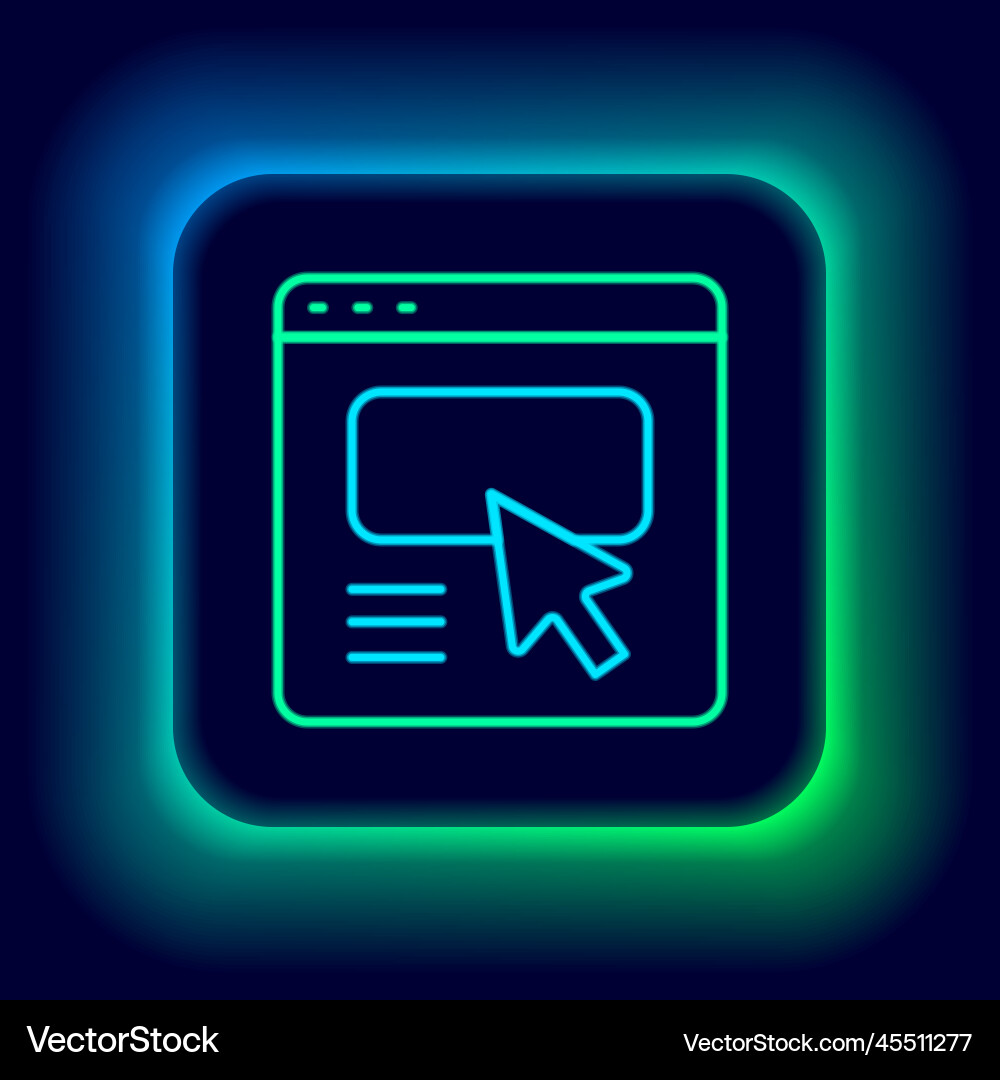 Glowing neon line ui or ux design icon isolated Glowing neon line ui or ux design icon isolated vector image