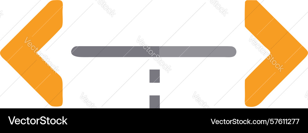 Horizontal expansion arrow icon for width vector image