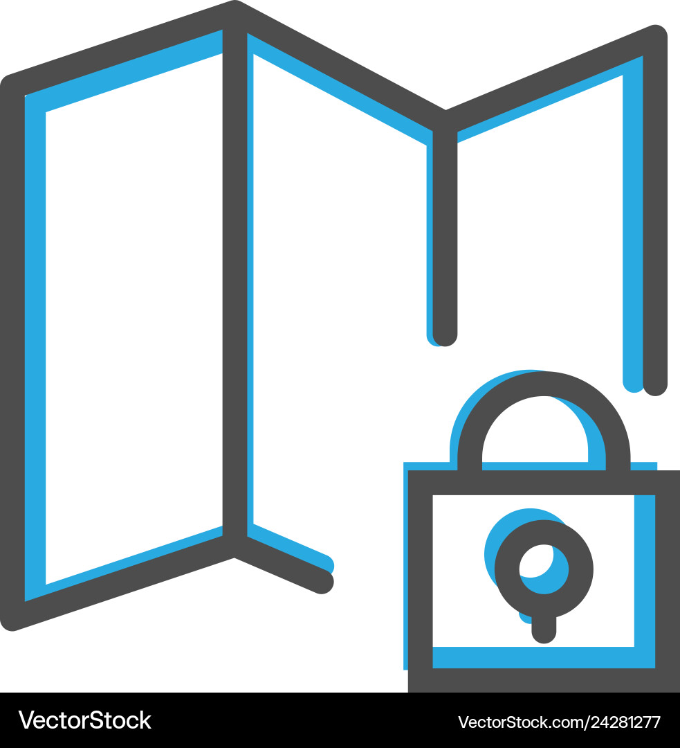 Map icon design interaction line Vector Image