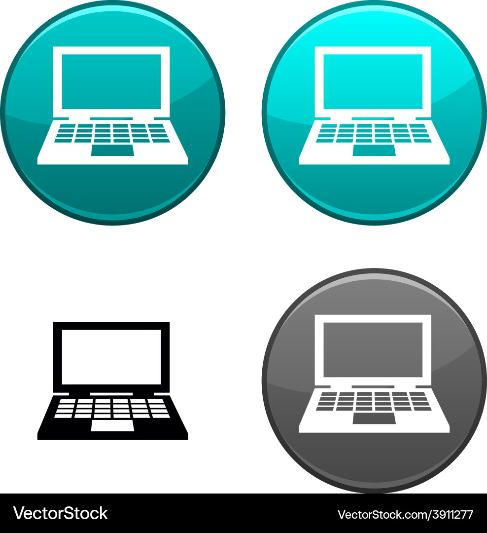 Notebook button vector image