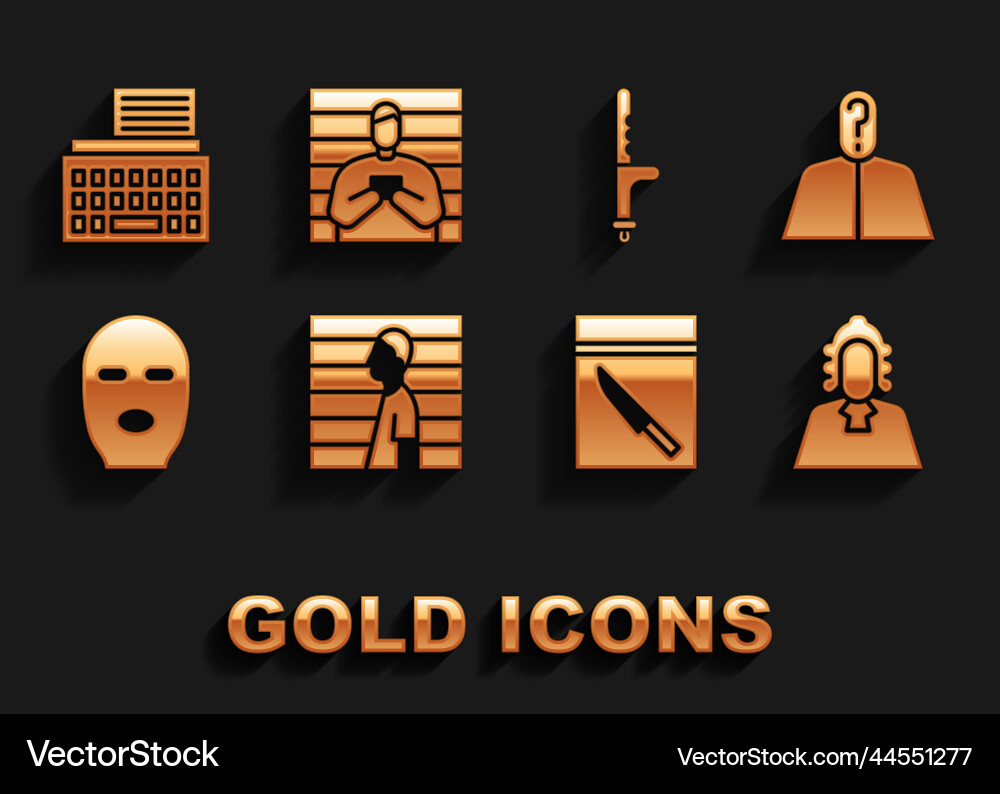 Set suspect criminal anonymous with question mark Set suspect criminal anonymous with question mark vector image