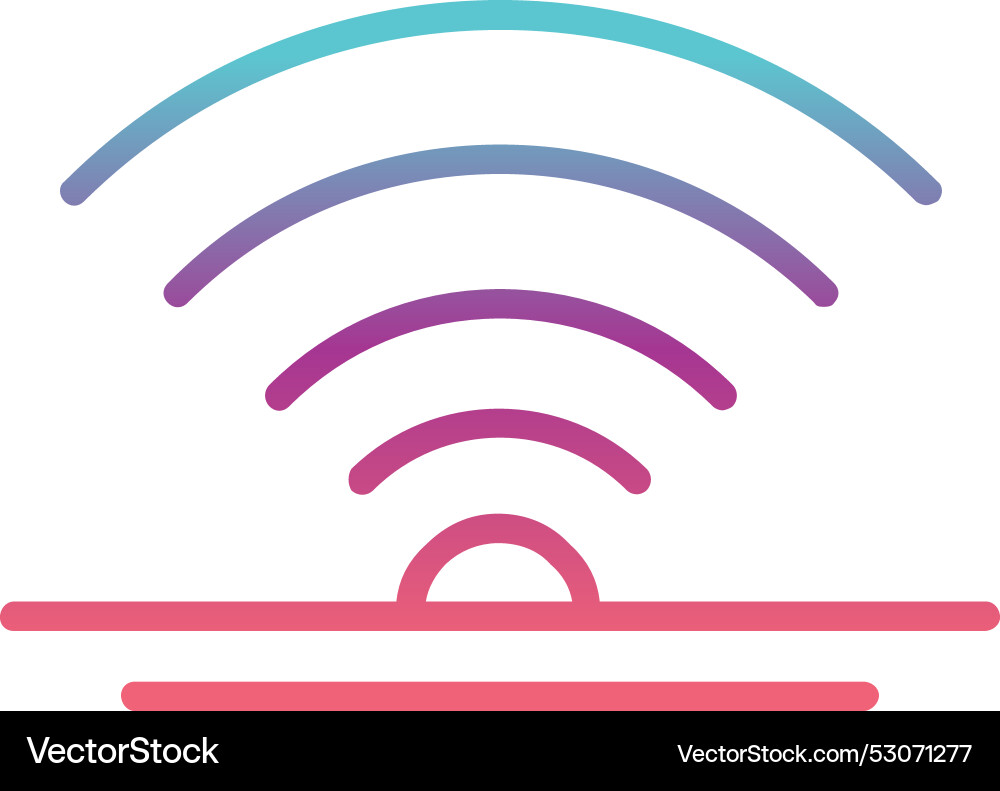 Wireless transistor line gradient design Vector Image