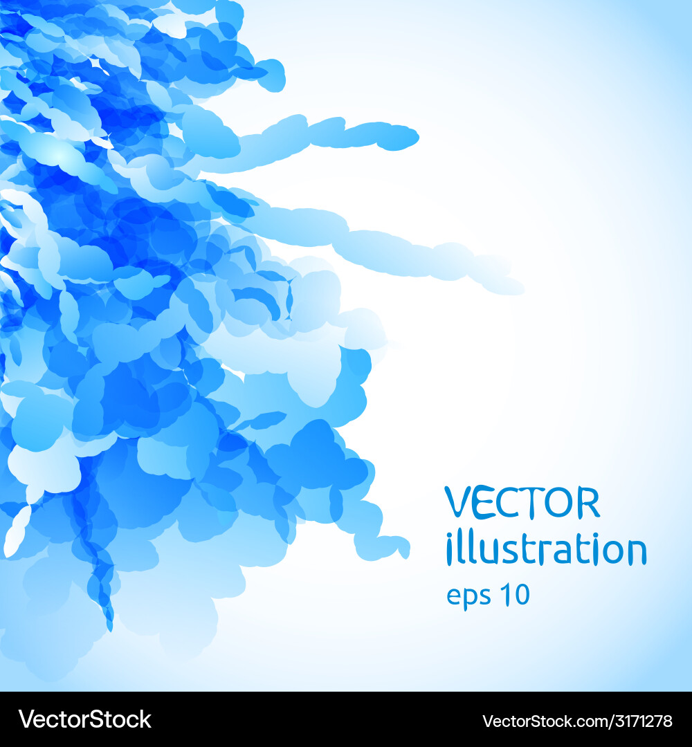 Abstract background of blue blobs vector image
