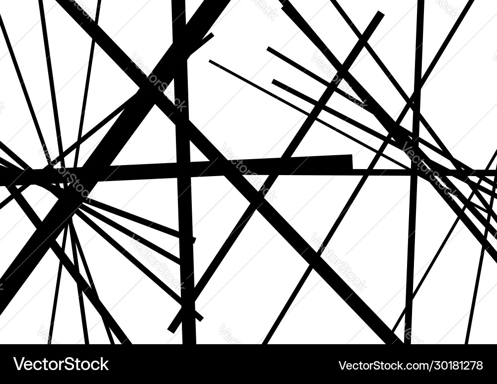 Abstract geometric art with random chaotic lines Abstract geometric art with random chaotic lines Vector Image