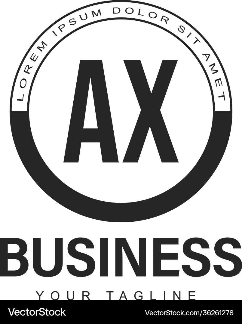 Ax initial a logo design with abstract style Ax initial a logo design with abstract style Vector Image