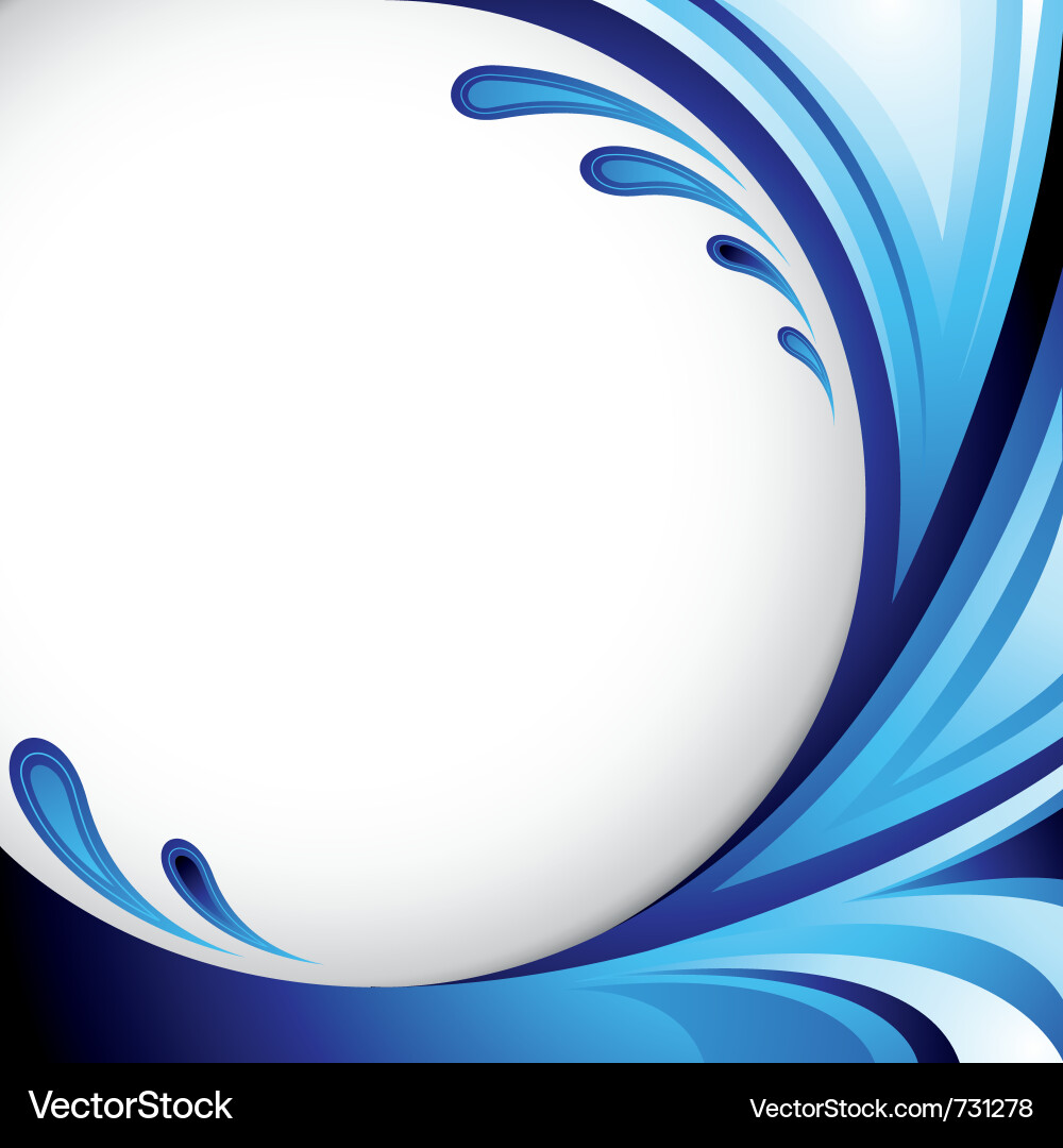 Blue splash background Royalty Free Vector Image