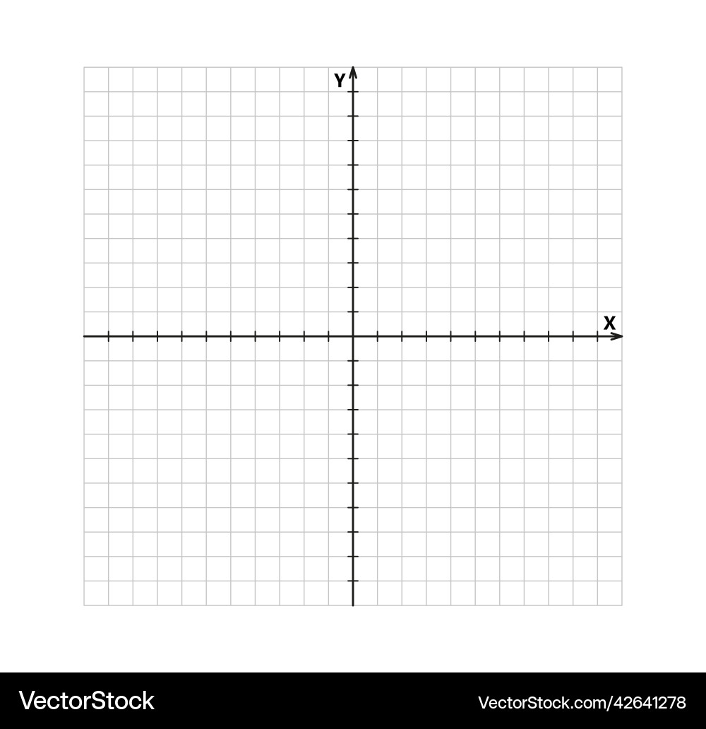 Cartesian Coordinate System - 2D vector image