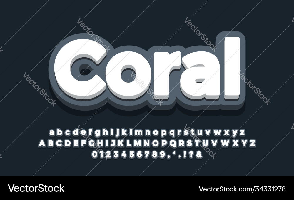 Dark cream font effect or text design vector image