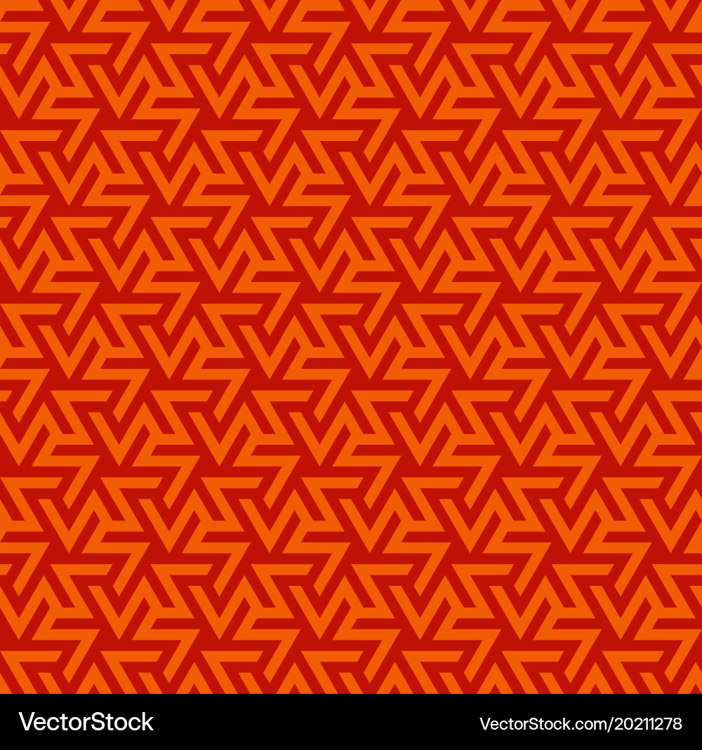 Geometric Red Triangle Pattern vector image