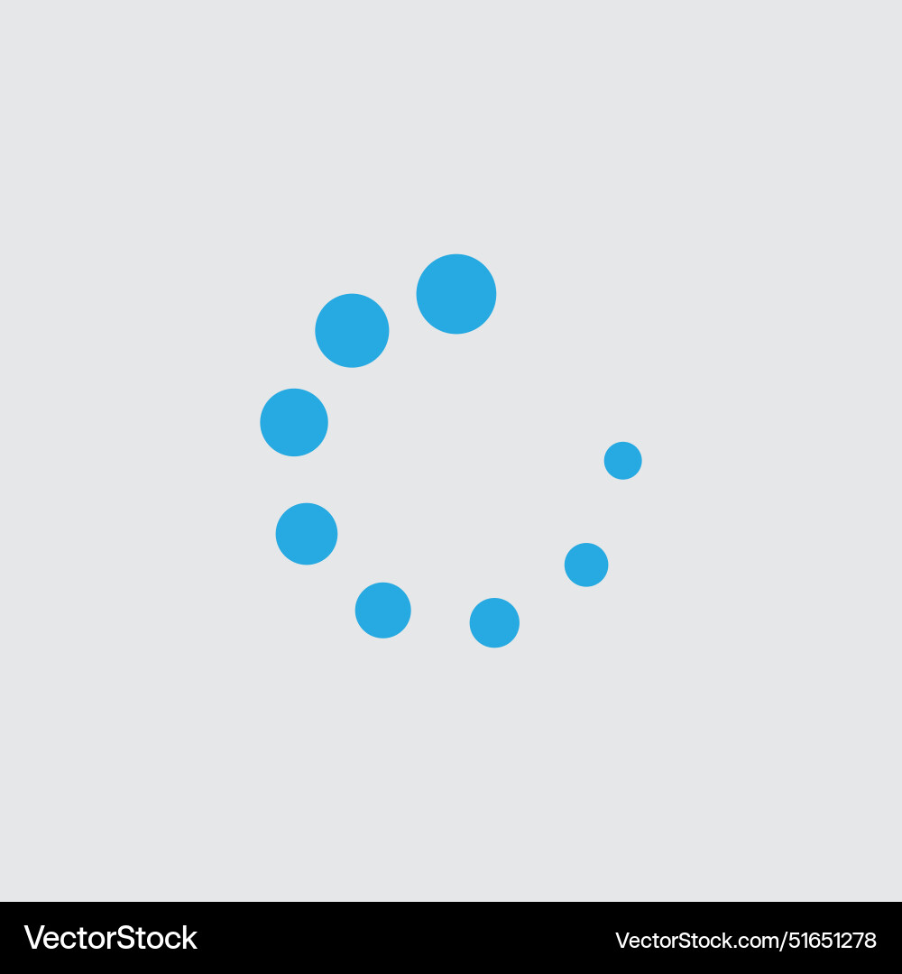 Loading bar made of blue dots that can be animated Vector Image