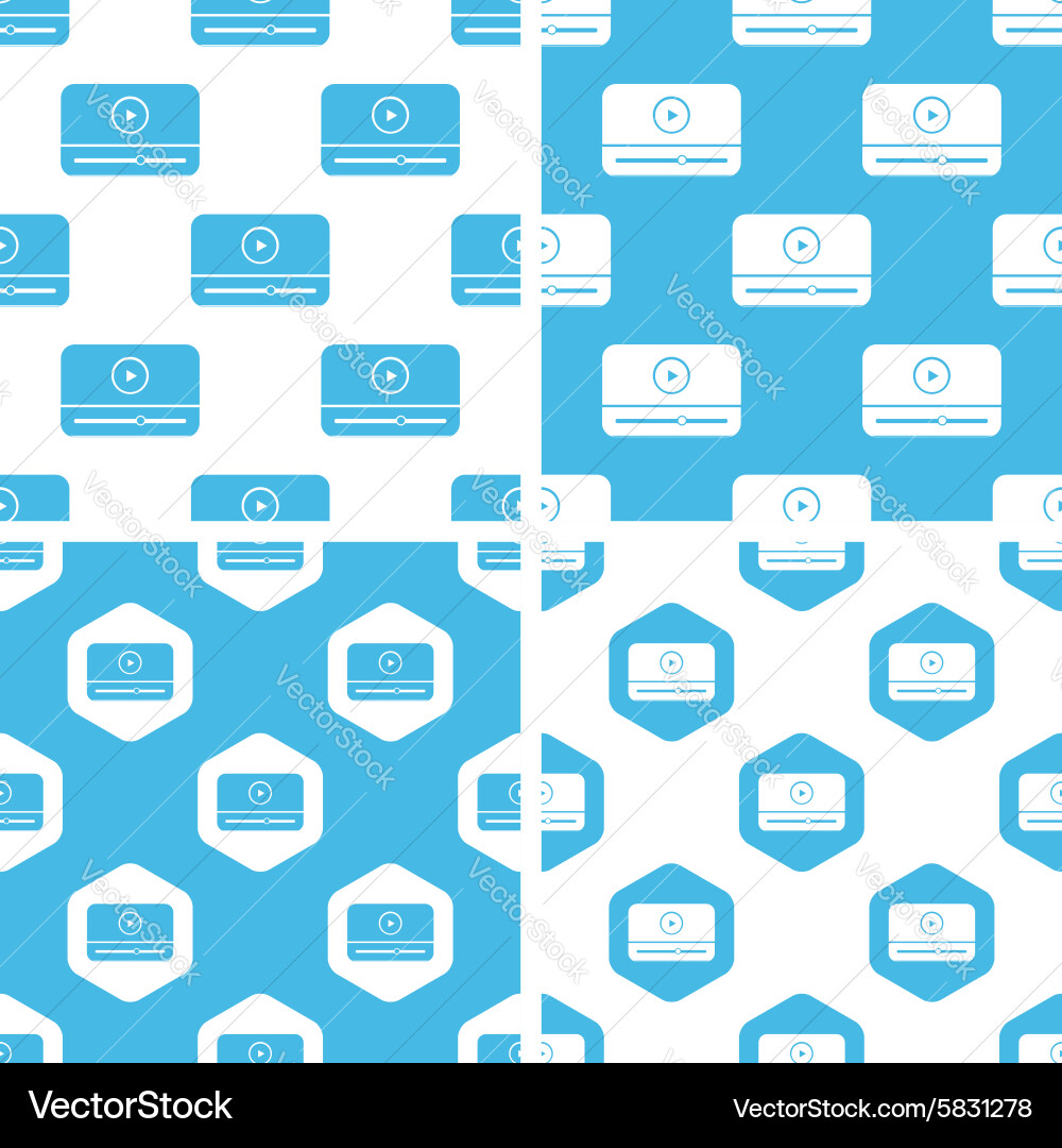 Mediaplayer window patterns set Vector Image